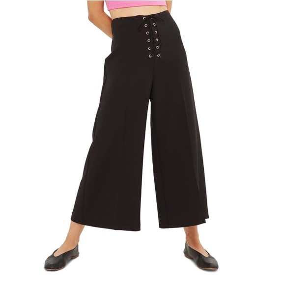Black Top Shop Wide Leg Trouser Pants